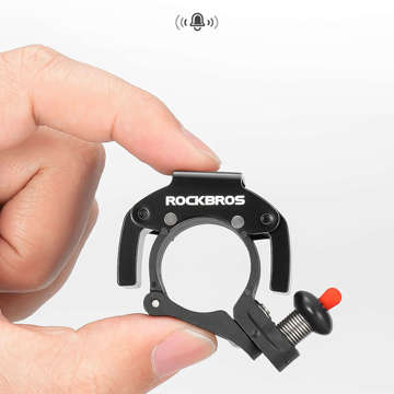 Fahrradklingel für das Fahrrad universal RockBros Big Ring Aluminium stark für den Lenker 100dB wasserdicht schwarz