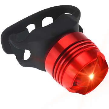 Fahrradrücklicht für das Heck des Fahrrads, LED-Beleuchtung, Rücklicht, rotes Aluminium, wasserdicht, IPX4, 50 lm, Alogy