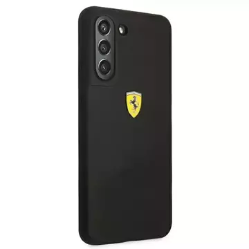 Ferrari Hardcase für Samsung Galaxy S21 FE schwarz/schwarzes Silikon