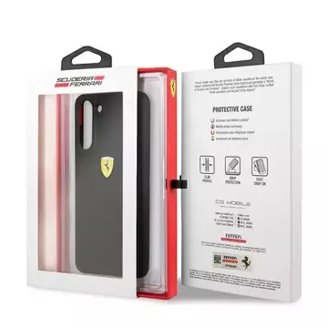 Ferrari Hardcase für Samsung Galaxy S21 FE schwarz/schwarzes Silikon