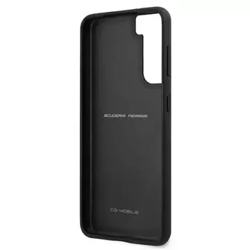 Ferrari Hardcase für Samsung Galaxy S21 Plus schwarz/schwarz Hardcase Off Track Leather Nylon Stripe