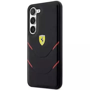 Ferrari Hülle für Samsung Galasy S23 Plus HardCase Hot Stamp Lines schwarz