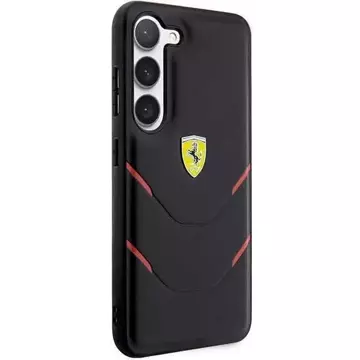 Ferrari Hülle für Samsung Galasy S23 Plus HardCase Hot Stamp Lines schwarz