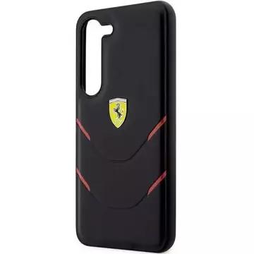 Ferrari Hülle für Samsung Galasy S23 Plus HardCase Hot Stamp Lines schwarz