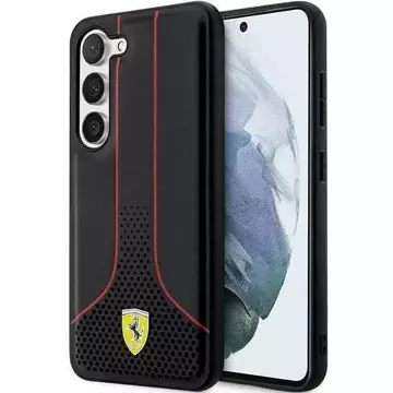 Ferrari Hülle für Samsung Galaxy S23 Plus HardCase perforiert 296-P schwarz