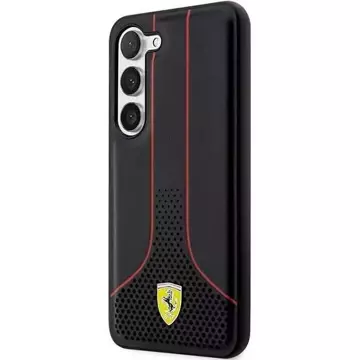 Ferrari Hülle für Samsung Galaxy S23 Plus HardCase perforiert 296-P schwarz