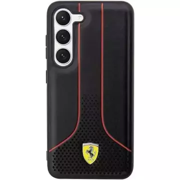 Ferrari Hülle für Samsung Galaxy S23 Plus HardCase perforiert 296-P schwarz