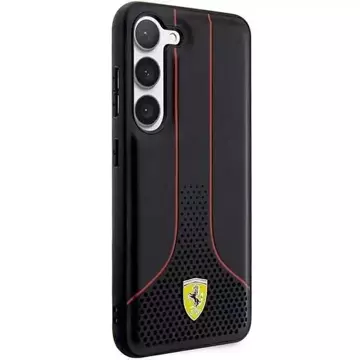 Ferrari Hülle für Samsung Galaxy S23 Plus HardCase perforiert 296-P schwarz