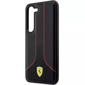 Ferrari Hülle für Samsung Galaxy S23 Plus HardCase perforiert 296-P schwarz