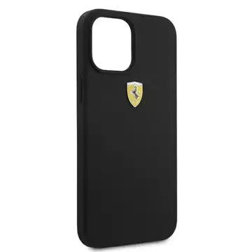 Ferrari iPhone 12 Pro Max 6.7" Hülle schwarz/schwarz Hardcase On Track Silicone