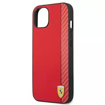 Ferrari iPhone 13 mini 5.4" Hülle rot/rot Hardcase On Track Carbon Stripe