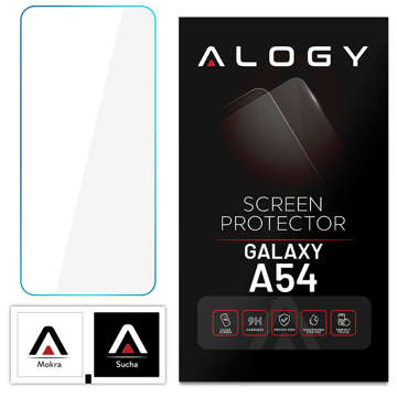 Flacher 9H Alogy Screen Protector PRO Displayschutz aus gehärtetem Glas für Samsung Galaxy A54 5G