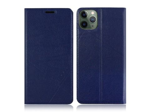 Flip Case Wallet Alogy Ledertasche für Apple iPhone 11 Pro Marineblau