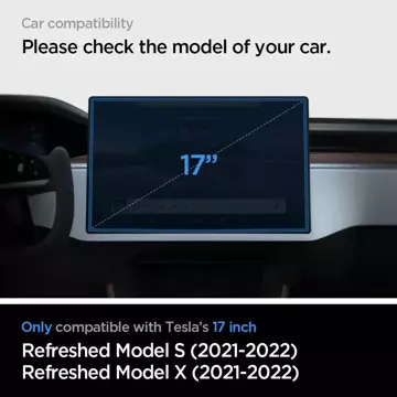 Gehärtetes Glas Spigen Glas.tr "EZ FIT" Tesla Model X 2022 / Model S 2021 schwarz