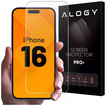 Gehärtetes Glas für Apple iPhone 16 Displayschutzfolie 9H Alogy Heavy Pro™️