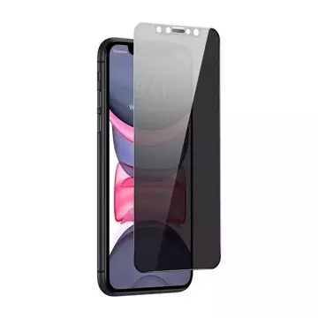 Gehärtetes Glas mit 0,3 mm Baseus Blickschutzfilter für iPhone 11/XR