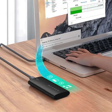 Gehäuse-Festplattenadapterschacht für SSD NGFF m.2 USB 3.1 USB-C Typ-C 2230-2280 mm Schwarz