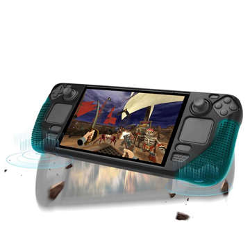 Gepanzerte Silikon-Schutzhülle PGTECH TPU-Hülle für Steam Deck Console Black