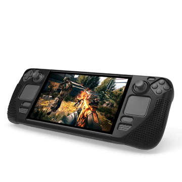 Gepanzerte Silikon-Schutzhülle PGTECH TPU-Hülle für Steam Deck Console Black