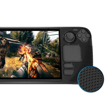 Gepanzerte Silikon-Schutzhülle PGTECH TPU-Hülle für Steam Deck Console Black