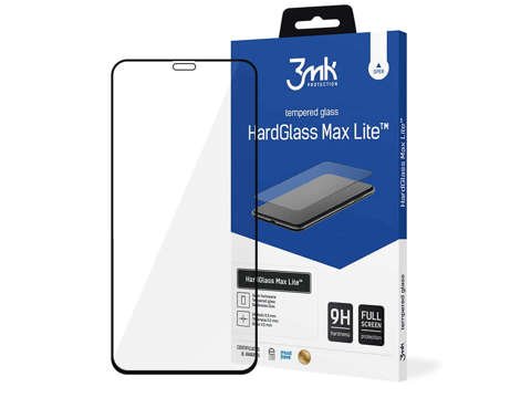 Glas für den Bildschirm 3mk HardGlass Max Lite für Apple iPhone 12 Mini Schwarz