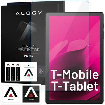 Glashülle für T-Mobile T Tablet 5G 10,36 Zoll Tablet-Hülle Alogy Book Cover Case Schwarz Stylus Free