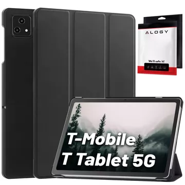 Glashülle für T-Mobile T Tablet 5G 10,36 Zoll Tablet-Hülle Alogy Book Cover Case Schwarz Stylus Free