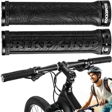 Griffe, Fahrradgriffe, ergonomische Fahrradlenkergriffe für Rockbros 2018-14ABK Fahrrad Schwarz [2 Stück]