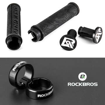 Griffe, Fahrradgriffe, ergonomische Fahrradlenkergriffe für Rockbros 2018-14ABK Fahrrad Schwarz [2 Stück]