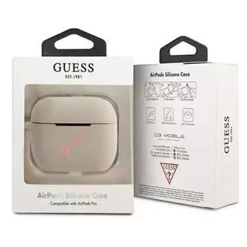 Guess GUACAPLSVSGP AirPods Pro Abdeckung grau rosa / grau rosa Silikon Vintage