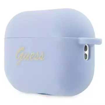 Guess GUAP2LSCHSB Kopfhörerschutzhülle für Apple AirPods Pro 2 Cover Blau/Blau Silikon Charm Heart Collection