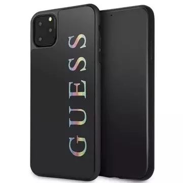 Guess GUHCN65LGMLBK iPhone 11 Pro Max czarny/schwarzes Hartschalenetui Glitter Logo