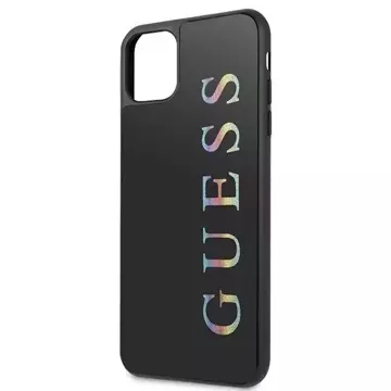 Guess GUHCN65LGMLBK iPhone 11 Pro Max czarny/schwarzes Hartschalenetui Glitter Logo