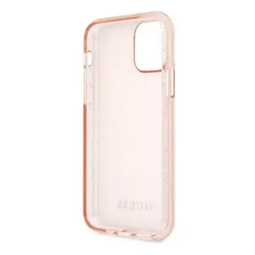 Guess GUHCN65PCGLPI iPhone 11 Pro Max różowy/pink Hard Case Glitter