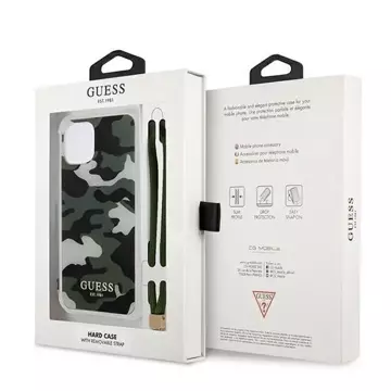 Guess GUHCP12MKSARKA iPhone 12/12 Pro 6,1" Zielony/Khaki Hardcase Camo Collection