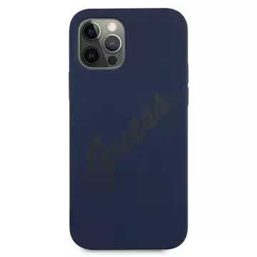 Guess GUHCP12MLSVSBL iPhone 12/12 Pro 6,1" niebieski/blue Hardcase Script Vintage