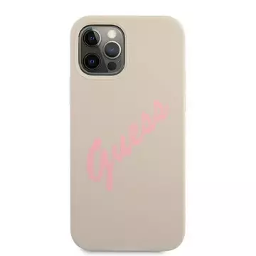 Guess GUHCP12MLSVSGP iPhone 12/12 Pro 6.1 "Grau Pink / Grau Pink Hardcase Silikon Vintage