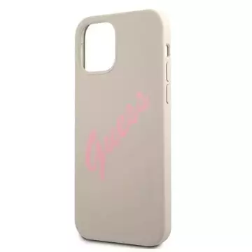 Guess GUHCP12MLSVSGP iPhone 12/12 Pro 6.1 "Grau Pink / Grau Pink Hardcase Silikon Vintage