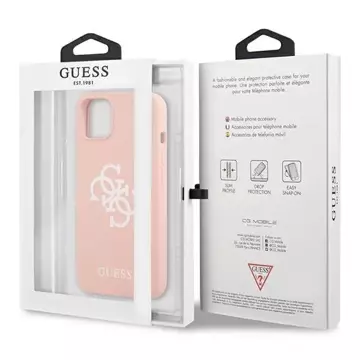 Guess GUHCP13SLS4GWPI iPhone 13 mini 5,4" różowy/pink Hartschale Silikon 4G Logo