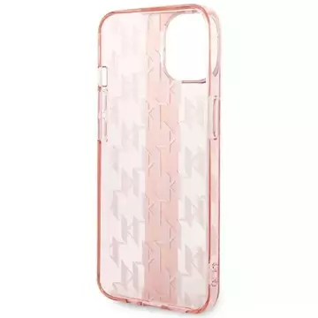 Handyschutzhülle Karl Lagerfeld KLHCP14MHKLSPCP für Apple iPhone 14 Plus 6.7" Hardcase Pink/Pink Mono Vertical Stripe