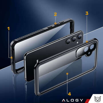 Hülle für Samsung Galaxy S23 FE Armored 360 Case wasserdicht Armor IP68 Alogy schwarz