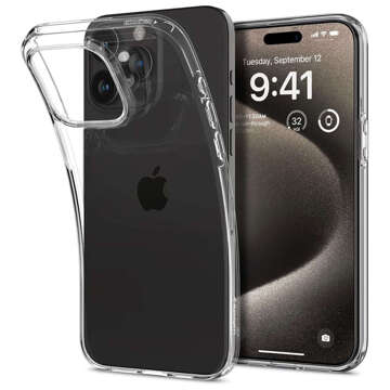 Hülle für iPhone 15 Pro Spigen Liquid Crystal Case, Schutzhülle für das Crystal Clear-Telefon