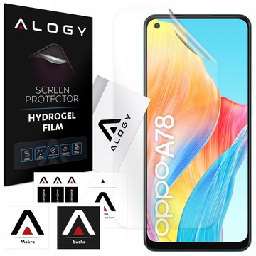 Hydrogelfolie für den Displayschutz des Oppo A78 4G-Telefons Alogy Hydrogelfolie