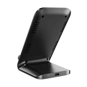 Induktives Ladegerät Qi Wireless Charger 15W Telefonständer Schwarz