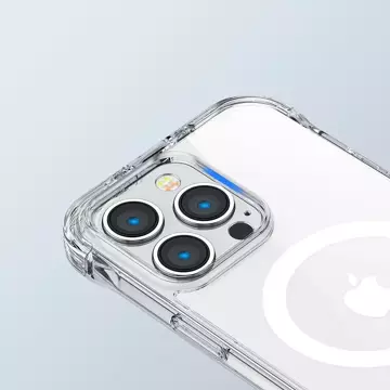 Joyroom Magnetic Defender Magnetische Hülle für iPhone 14 gepanzerte Hülle mit Hakenständer durchsichtig (MagSafe-kompatibel)