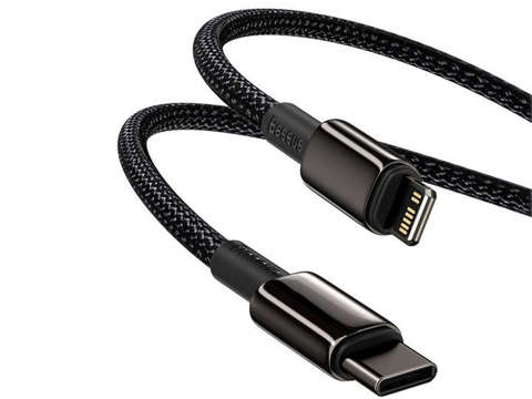 Kabel 1m Baseus przewód USB-C Typ C auf Lightning PD 20W Schwarz