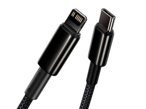 Kabel 1m Baseus przewód USB-C Typ C auf Lightning PD 20W Schwarz