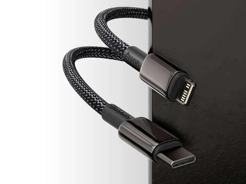 Kabel 1m Baseus przewód USB-C Typ C auf Lightning PD 20W Schwarz