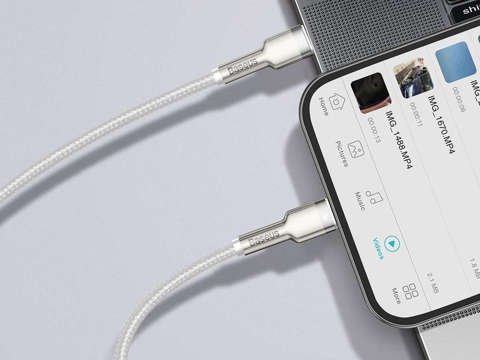 Kabel przewód Baseus Metal USB-C Typ C mit Lightning PD 20W 1m Weiß