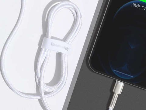 Kabel przewód Baseus Metal USB-C Typ C mit Lightning PD 20W 1m Weiß